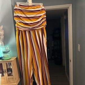 Vibrant Striped Jumpsuit